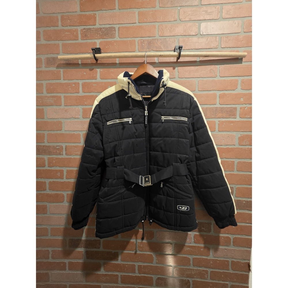 Bogner Women's Vintage Ski Jacket Size 10  Black‎ Cream Green Made In The Usa